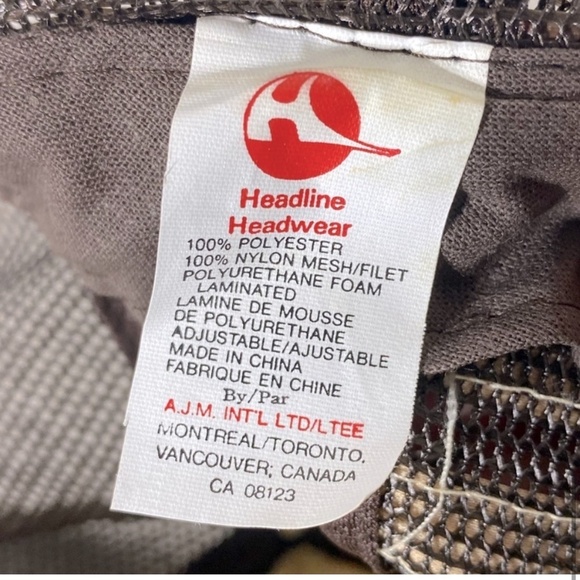 Vintage Beige Brown OK Tire Mesh Back Snap Back Trucker Hat - Picture 8 of 9